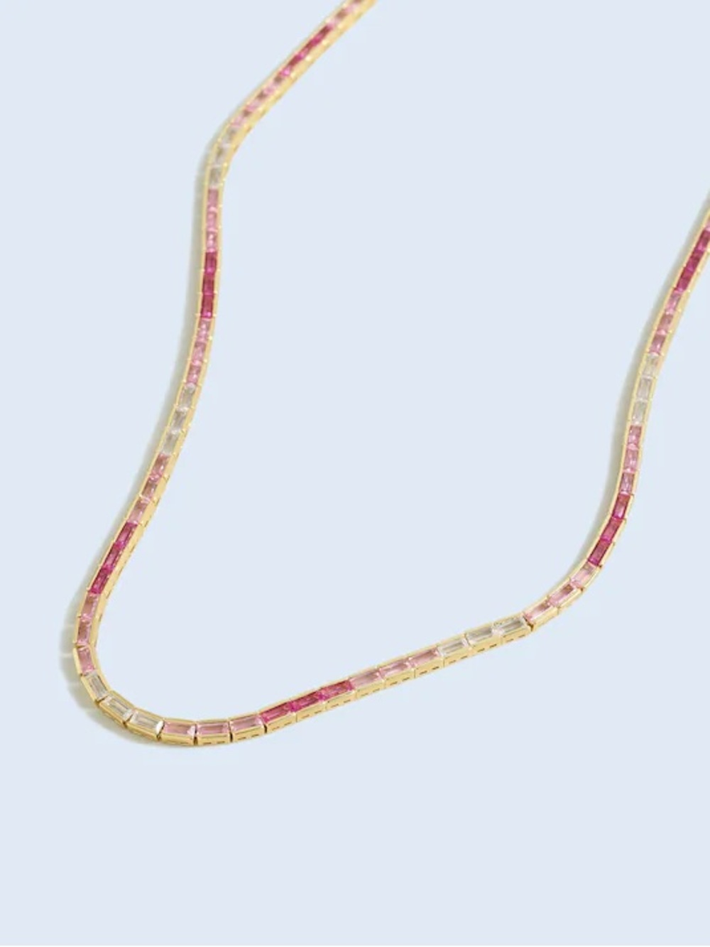 Madewell Tennis Collection Baguette Crystal Necklace